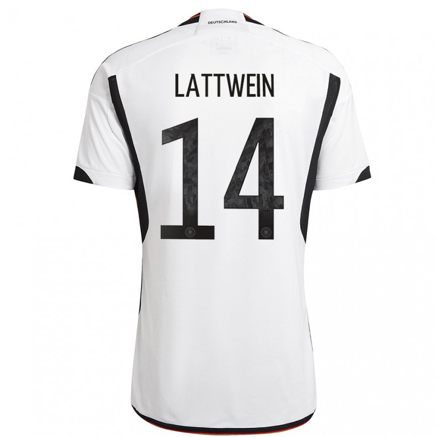 キッズドイツレナ・ラットヴァイン#14白黒ホームシャツ22-24ジャージー