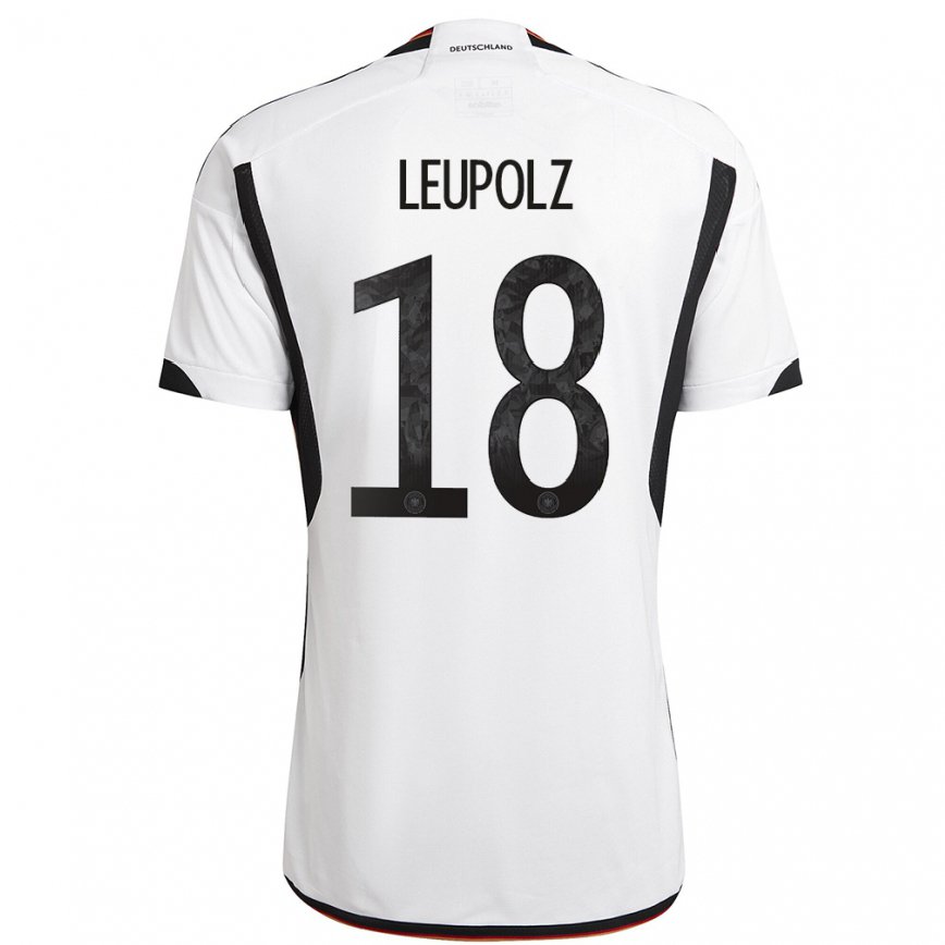 キッズドイツメラニー・ロイポルツ#18白黒ホームシャツ22-24ジャージー