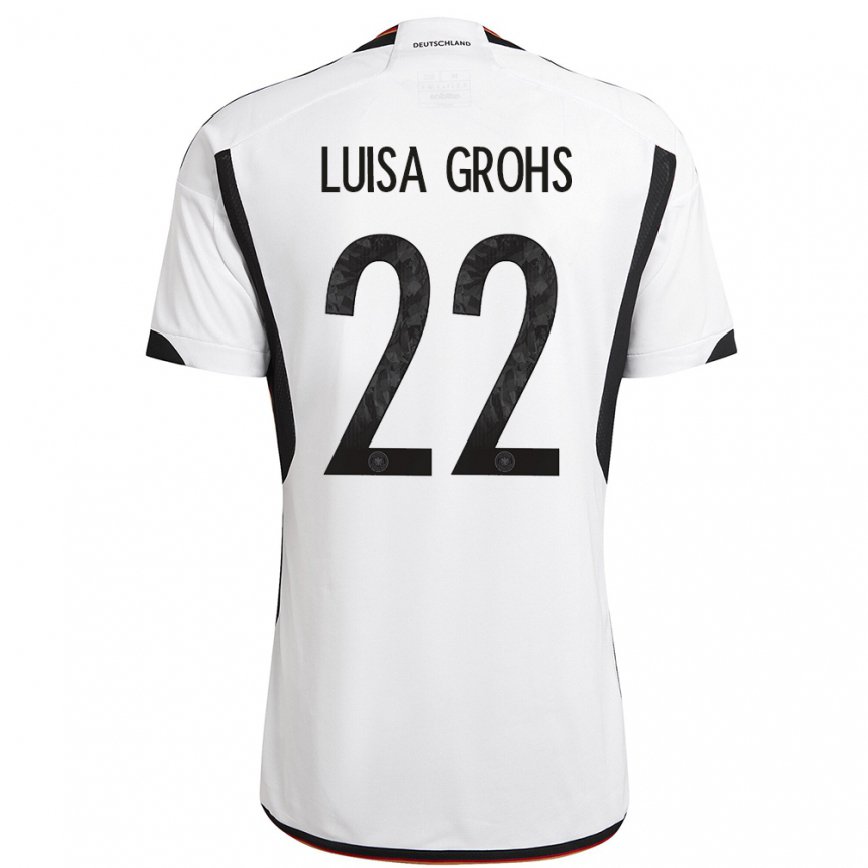 キッズドイツマリア・ルイサ・グロース#22白黒ホームシャツ22-24ジャージー