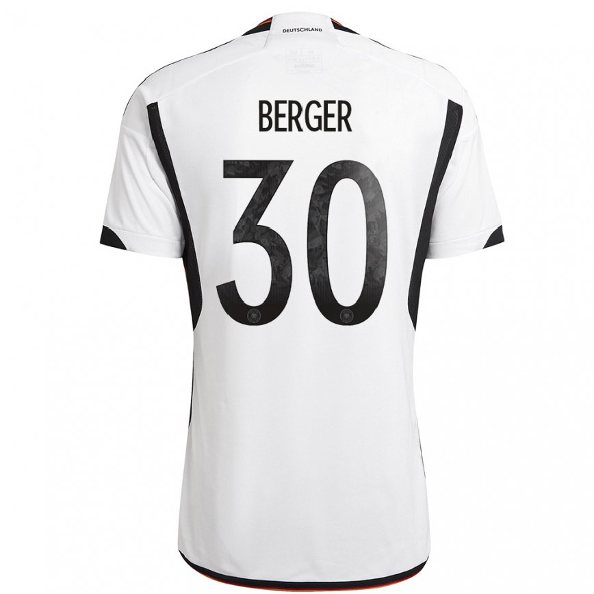 キッズドイツアン＝カトリン・ベルガー#30白黒ホームシャツ22-24ジャージー