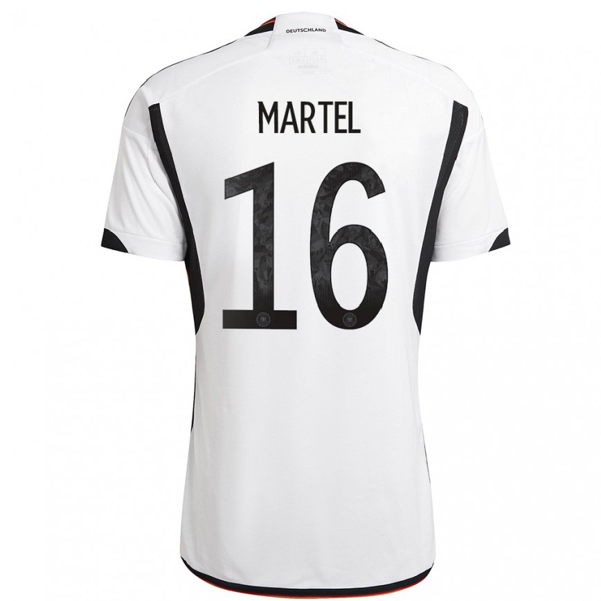 キッズドイツエリック・マルテル#16白黒ホームシャツ22-24ジャージー