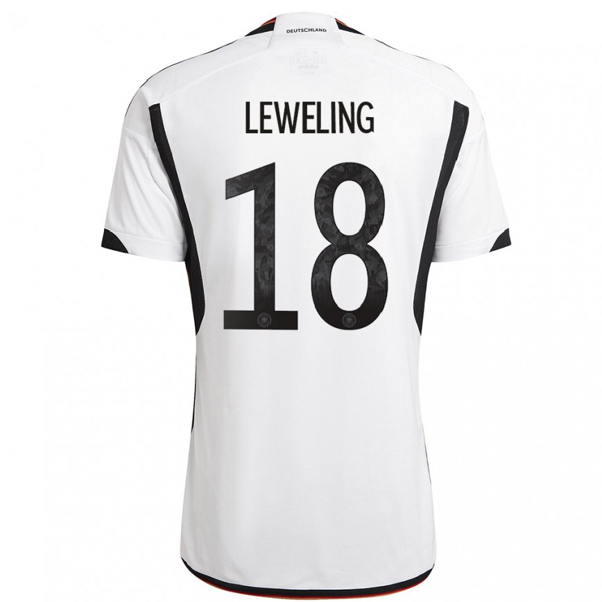 キッズドイツジェイミー・ルウェリング#18白黒ホームシャツ22-24ジャージー