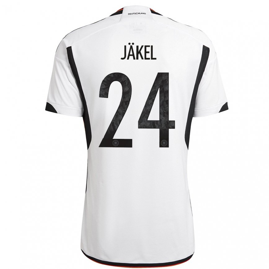キッズドイツフレデリク・ジャケル#24白黒ホームシャツ22-24ジャージー