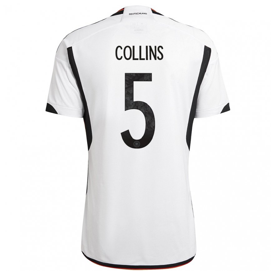 キッズドイツナムディ・コリンズ#5白黒ホームシャツ22-24ジャージー