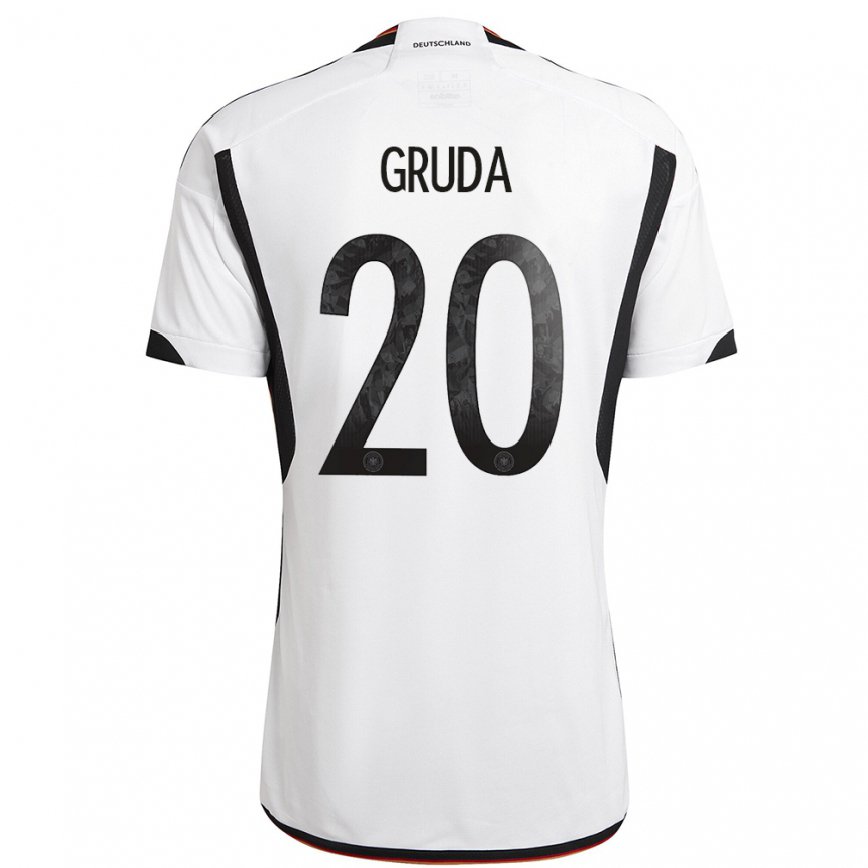 キッズドイツブラジャン・グルダ#20白黒ホームシャツ22-24ジャージー