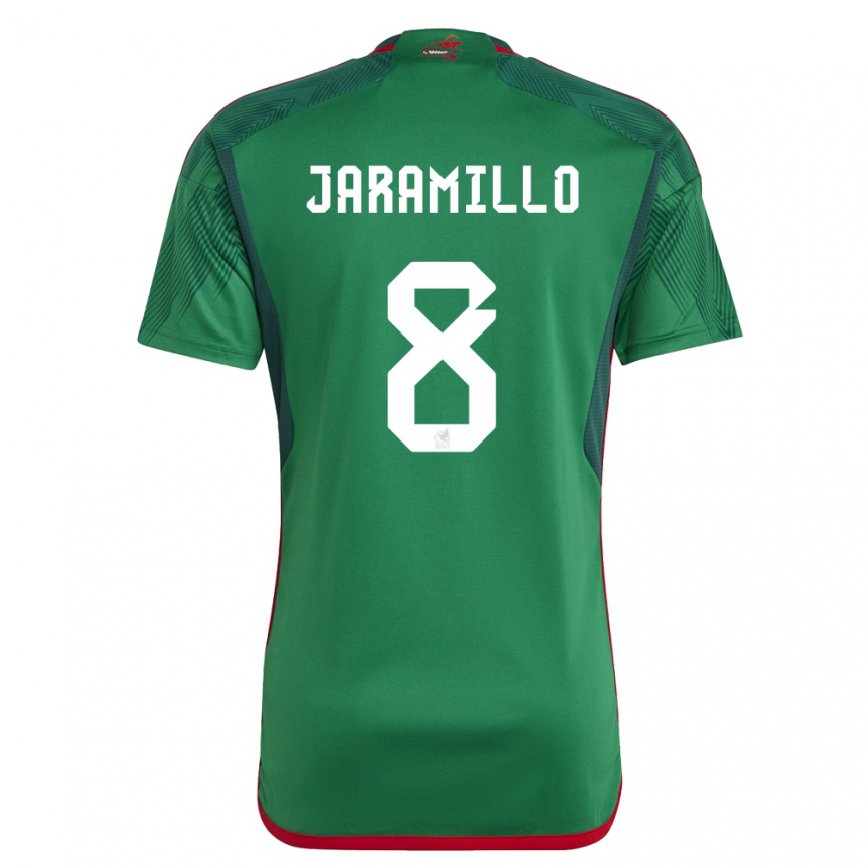 キッズメキシコカロリーナ・ジャラミロ#8緑ホームシャツ22-24ジャージー