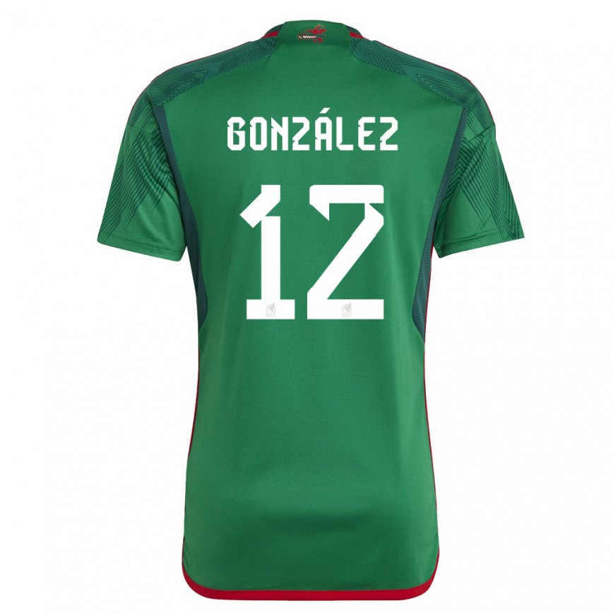 キッズメキシコイツェル・ゴンサレス#12緑ホームシャツ22-24ジャージー