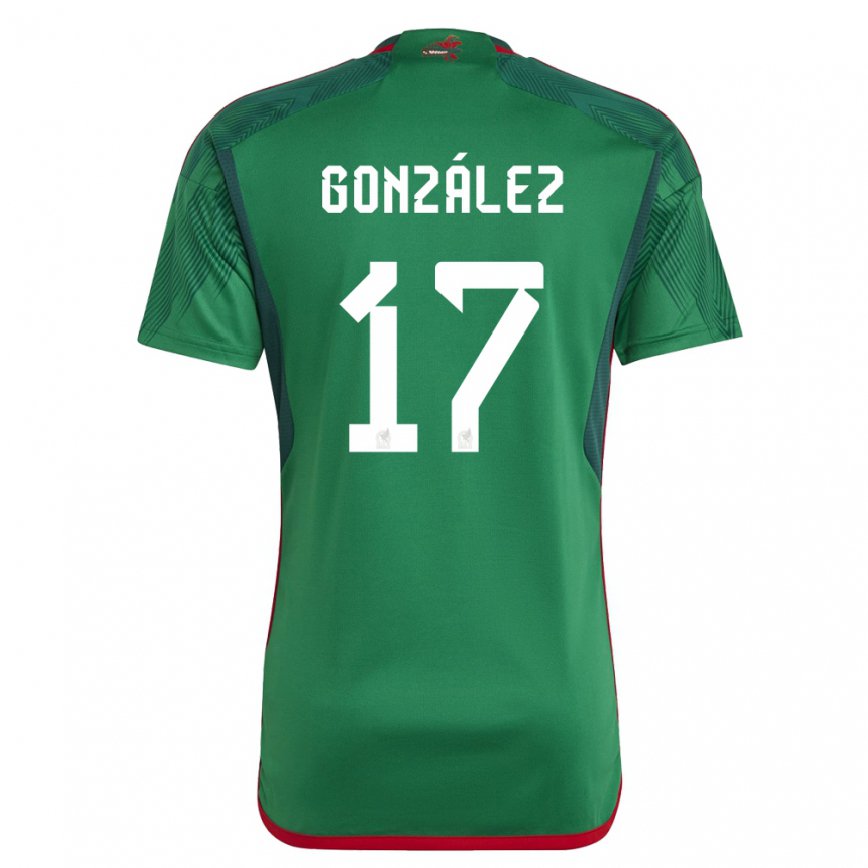 キッズメキシコアリソン・ゴンザレス#17緑ホームシャツ22-24ジャージー