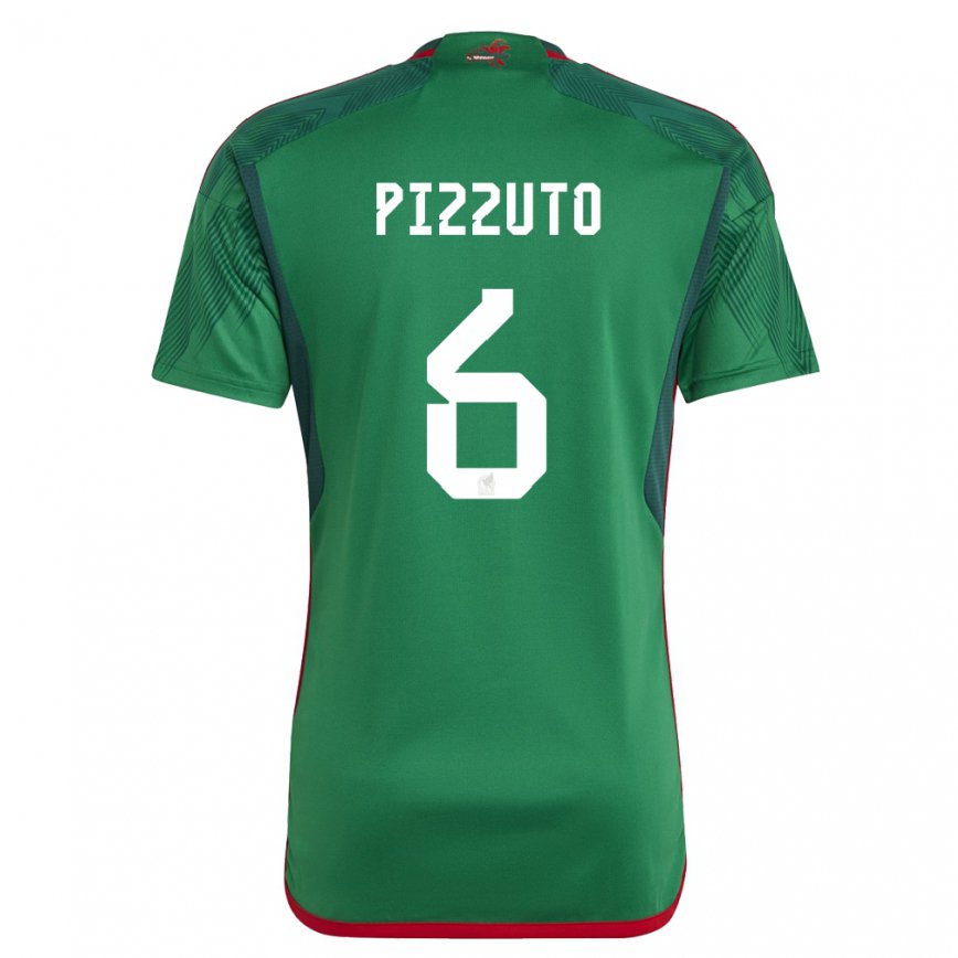 キッズメキシコエウジェニオ・ピッツート#6緑ホームシャツ22-24ジャージー