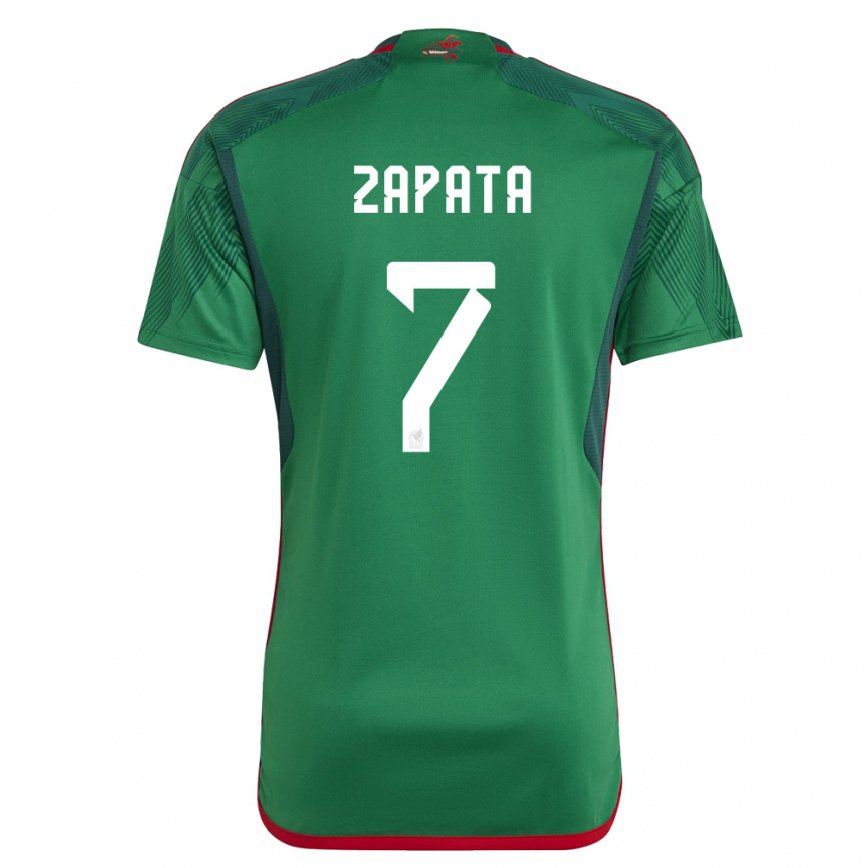 キッズメキシコエンジェル・ザパタ#7緑ホームシャツ22-24ジャージー