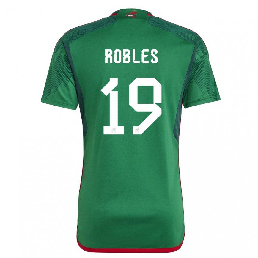 キッズメキシコエンジェル・ロブレス#19緑ホームシャツ22-24ジャージー
