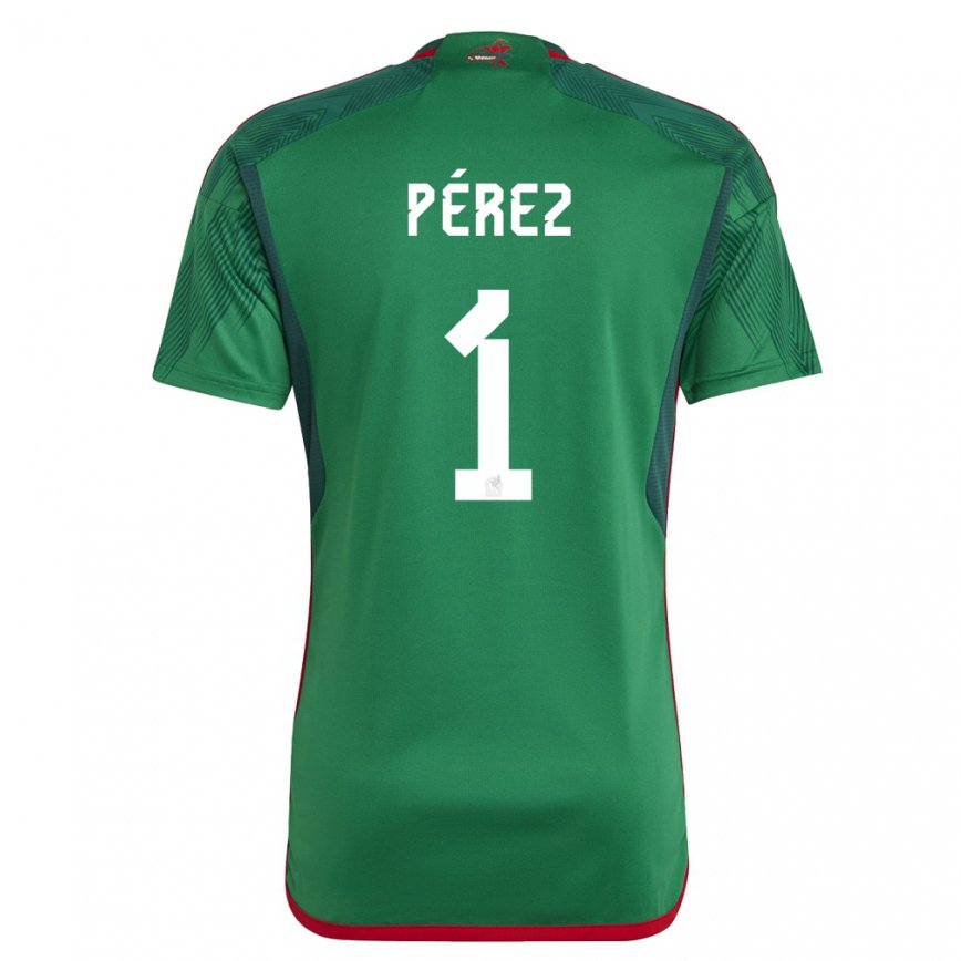 キッズメキシコエミリアーノ・ペレス#1緑ホームシャツ22-24ジャージー