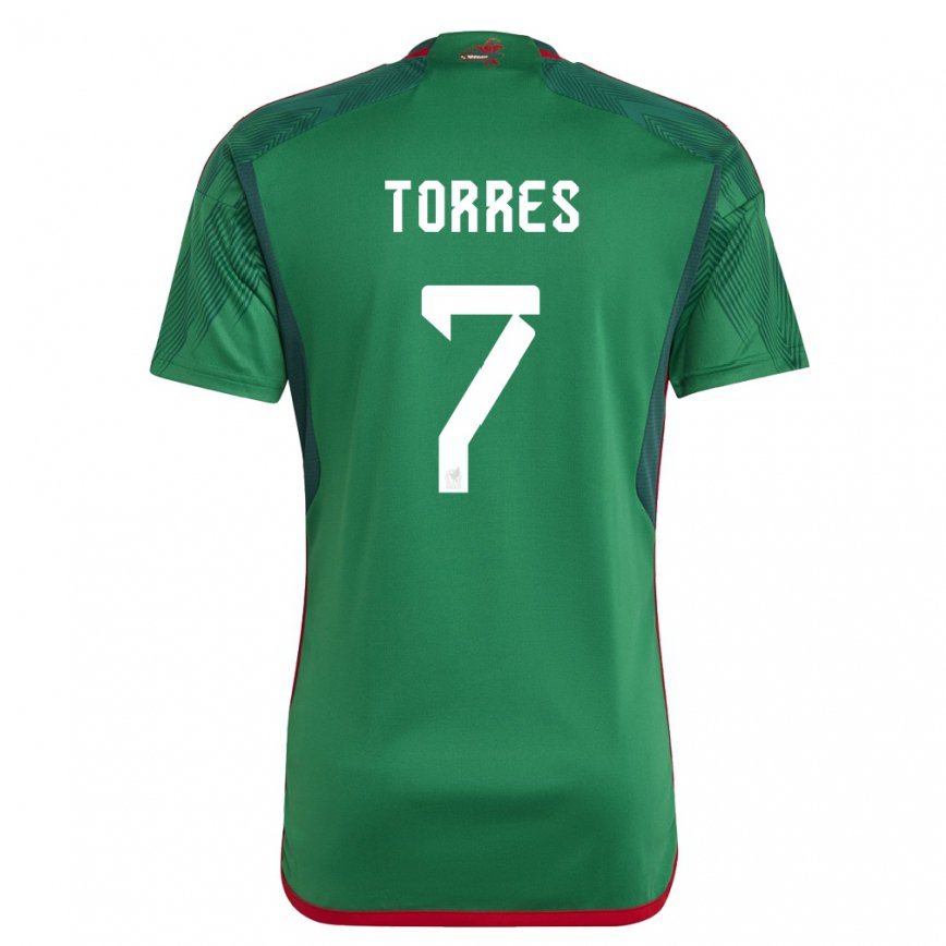 キッズメキシコクリスチャン・トーレス#7緑ホームシャツ22-24ジャージー