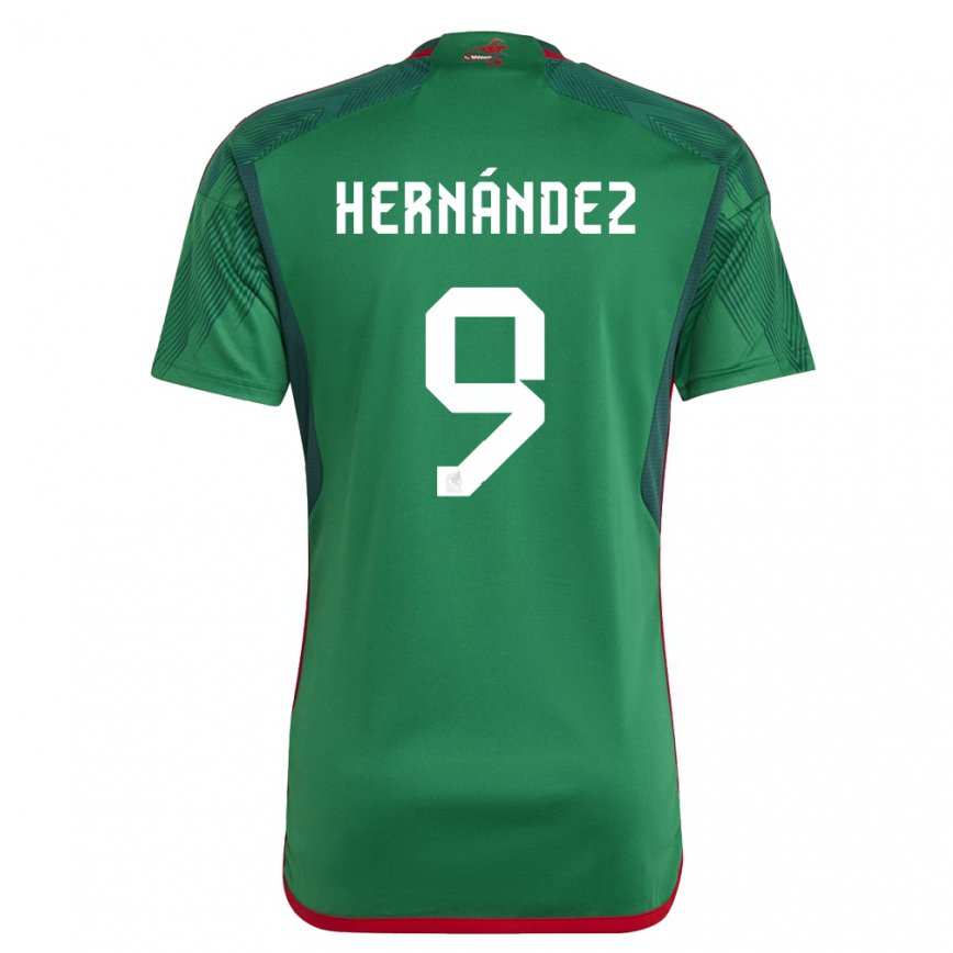キッズメキシコイエス・ヘルナンデス#9緑ホームシャツ22-24ジャージー