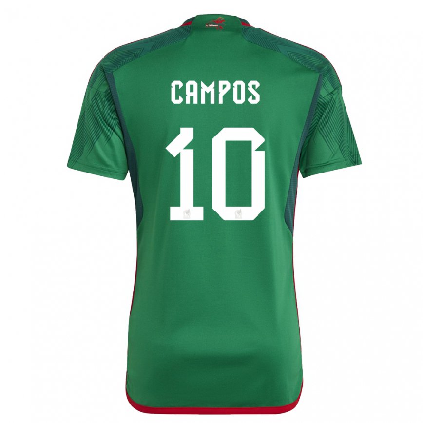 キッズメキシコカレル・カンポス#10緑ホームシャツ22-24ジャージー