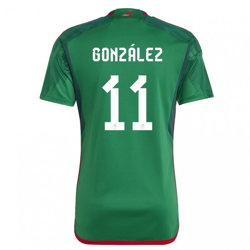 キッズメキシコブライアン・ゴンサレス#11緑ホームシャツ22-24ジャージー