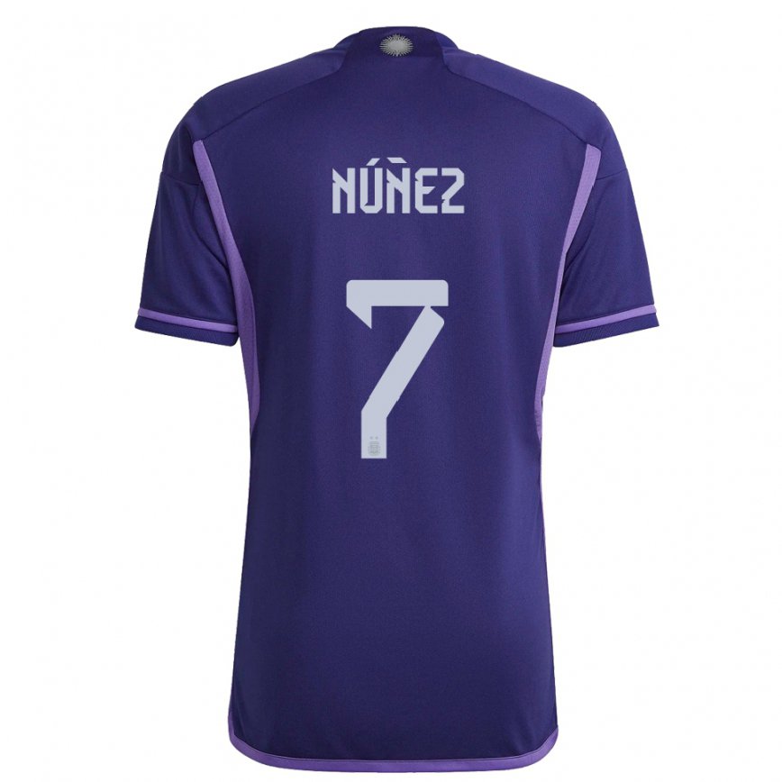 キッズアルゼンチンロミーナ・ヌニェス#7紫のアウェイシャツ22-24ジャージー