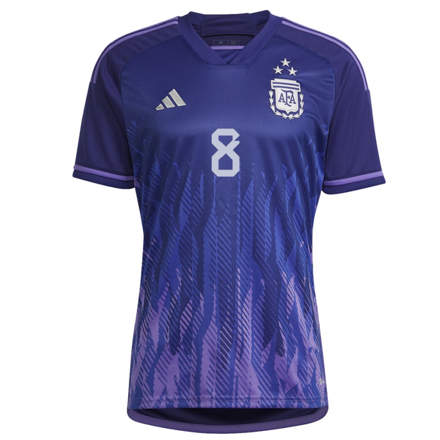 キッズアルゼンチンダイアナ・ファルファン#8紫のアウェイシャツ22-24ジャージー