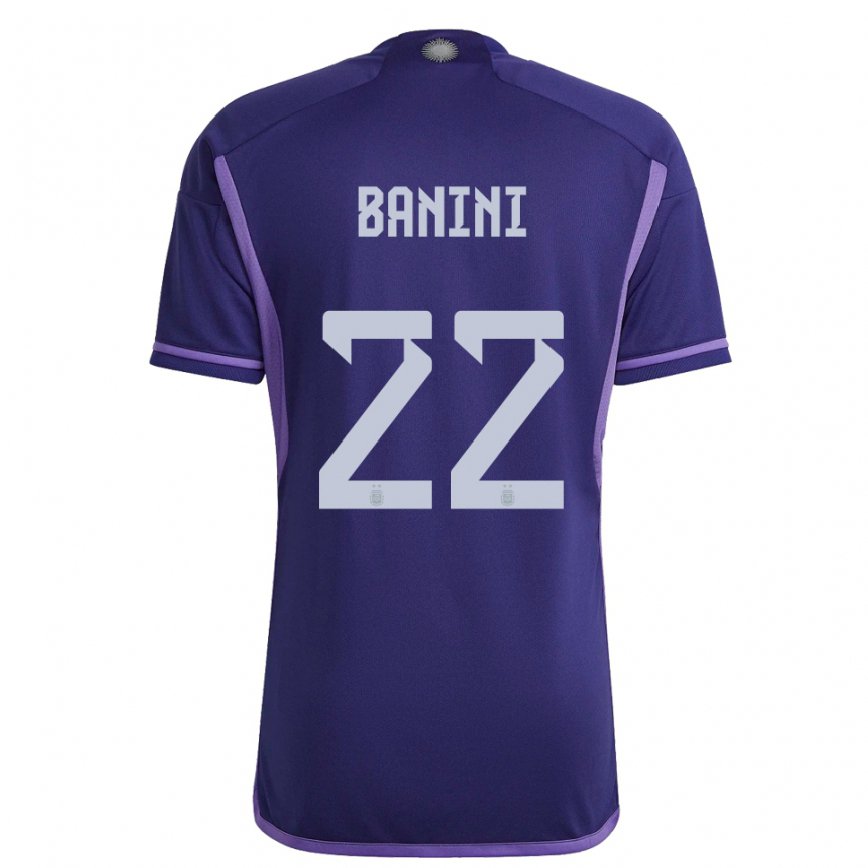 キッズアルゼンチンエステファニア・バニーニ#22紫のアウェイシャツ22-24ジャージー