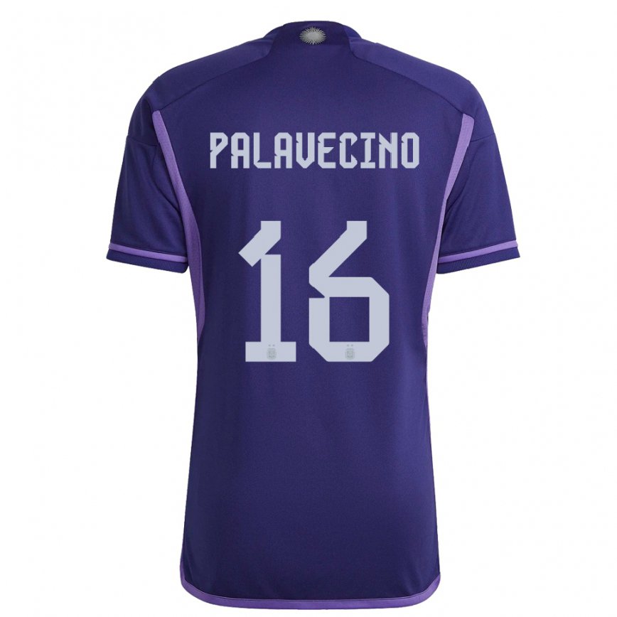 キッズアルゼンチンニコラス・パラベチーノ#16紫のアウェイシャツ22-24ジャージー