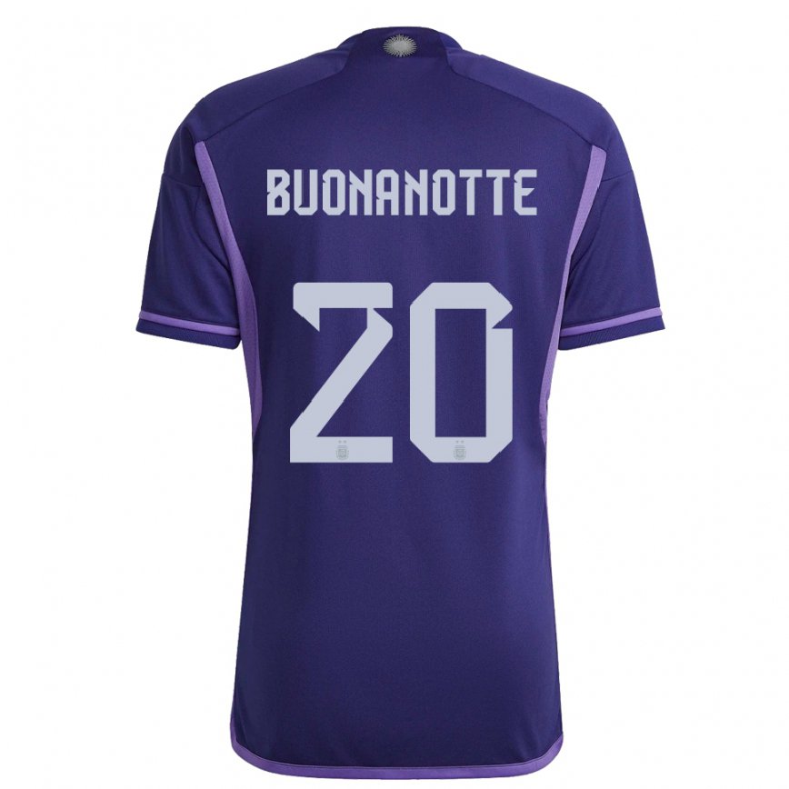 キッズアルゼンチンファクンド・ブオナノッテ#20紫のアウェイシャツ22-24ジャージー