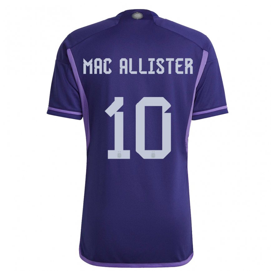 キッズアルゼンチンアレクシス・マック・アリスター#10紫のアウェイシャツ22-24ジャージー