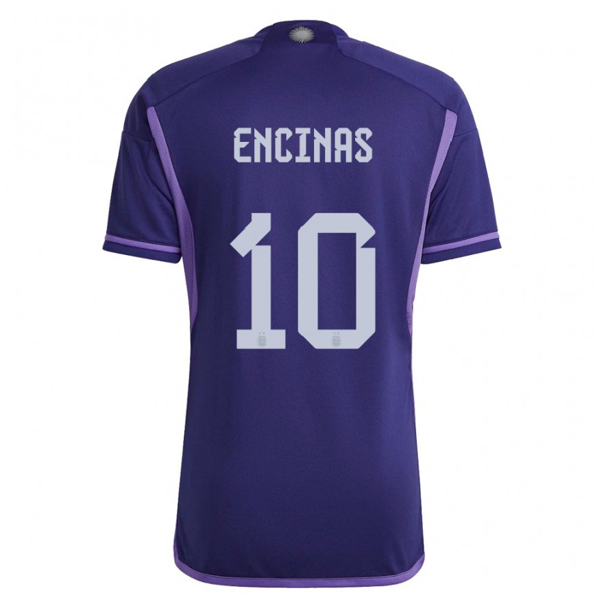 キッズアルゼンチンアクセル・エンシナス#10紫のアウェイシャツ22-24ジャージー