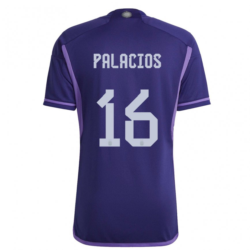 キッズアルゼンチントマス・パラシオス#16紫のアウェイシャツ22-24ジャージー
