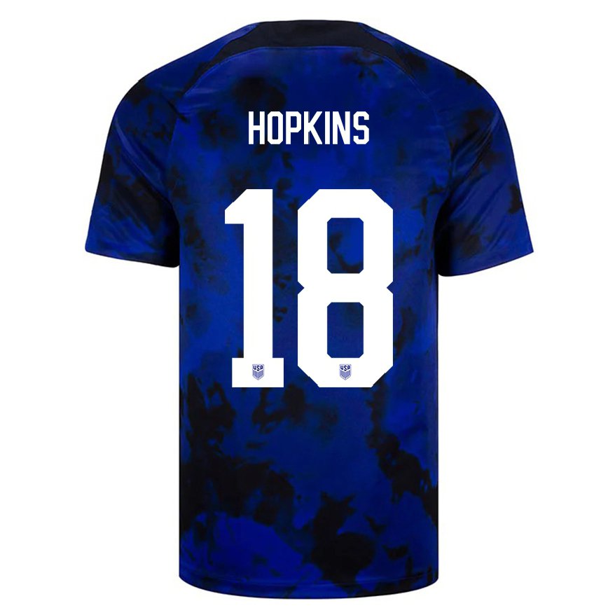 キッズアメリカ合衆国ジャクソン・ホプキンズ#18ロイヤルブルーアウェイシャツ22-24ジャージー