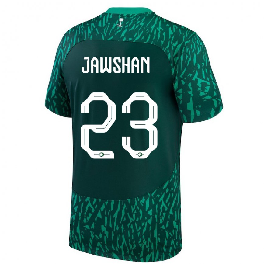 キッズサウジアラビアヤジード・ジョーシャン#23dark 緑アウェイシャツ22-24ジャージー