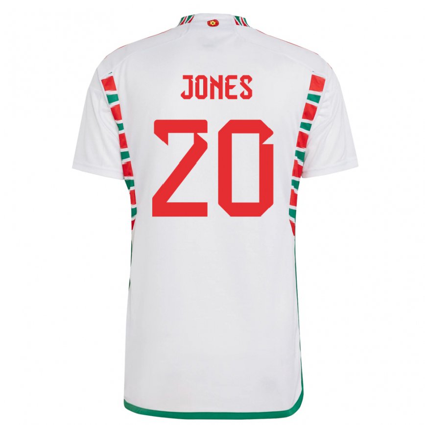 キッズウェールズキャリー・ジョーンズ#20白アウェイシャツ22-24ジャージー