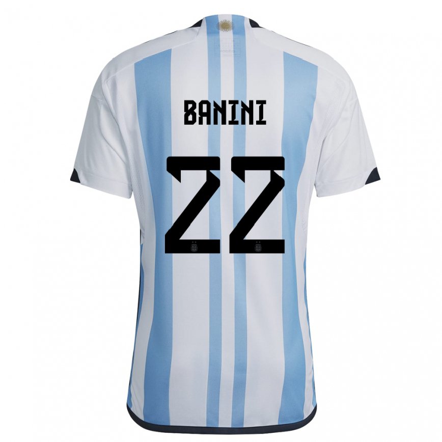 メンズアルゼンチンエステファニア・バニーニ#22ホワイトスカイブルーホームシャツ22-24ジャージー