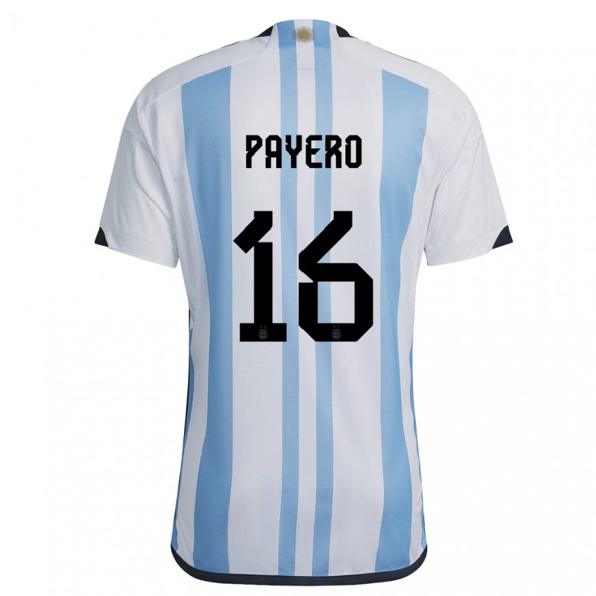 メンズアルゼンチンマルティン・パイエロ#16ホワイトスカイブルーホームシャツ22-24ジャージー