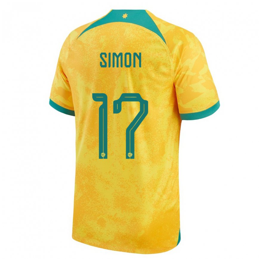 メンズオーストラリアキア・サイモン#17ゴールデンホームシャツ22-24ジャージー