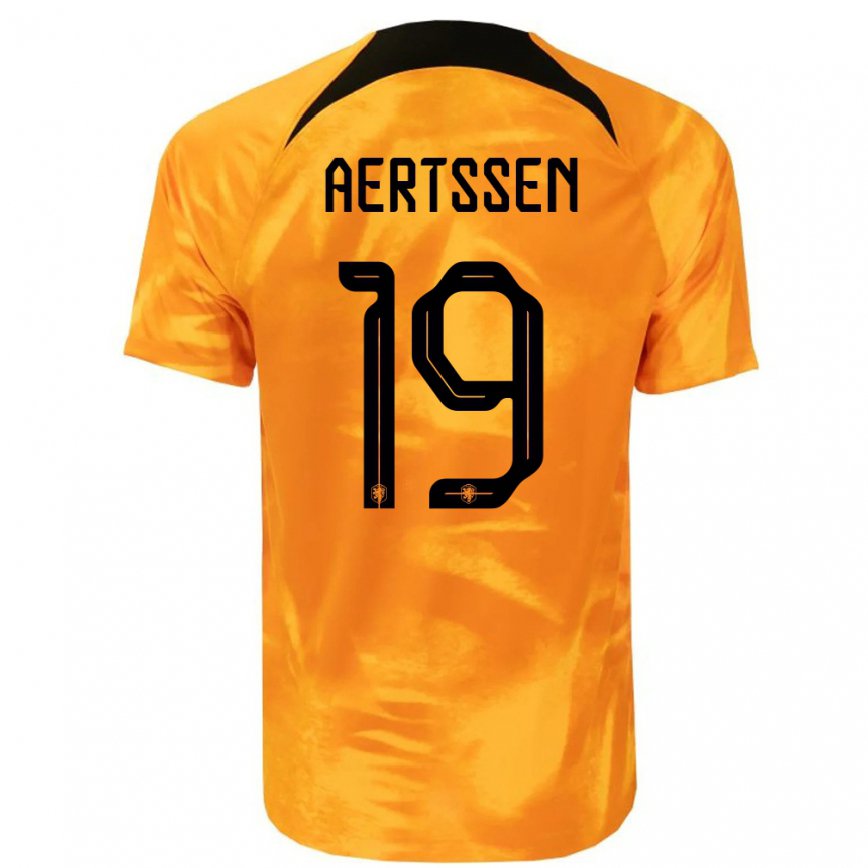 メンズオランダオリヴィエ・アールトセン#19レーザーオレンジホームシャツ22-24ジャージー