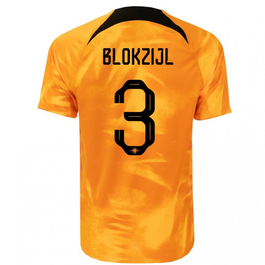 メンズオランダティメン・ブロックジル#3レーザーオレンジホームシャツ22-24ジャージー