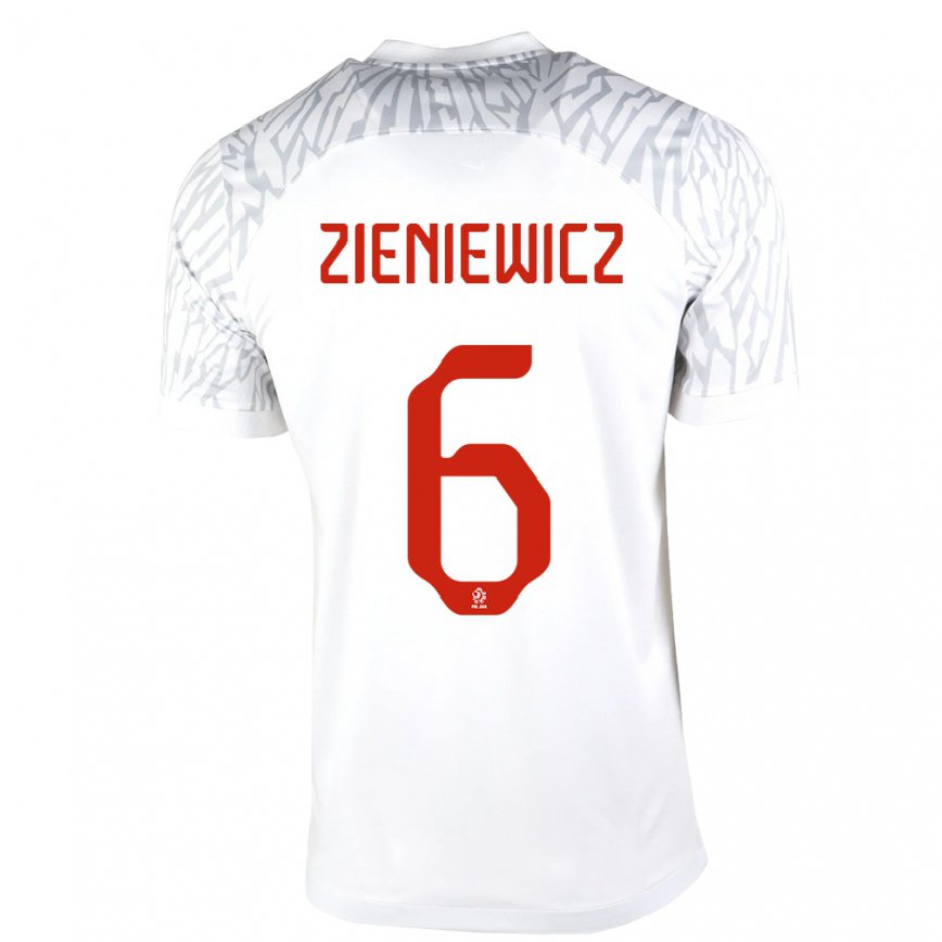 メンズポーランドウィクトリア・ジーニエヴィチ#6白ホームシャツ22-24ジャージー