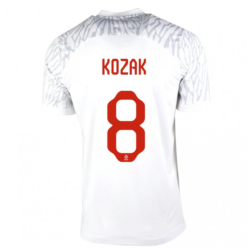 メンズポーランドキンガ・コザック#8白ホームシャツ22-24ジャージー