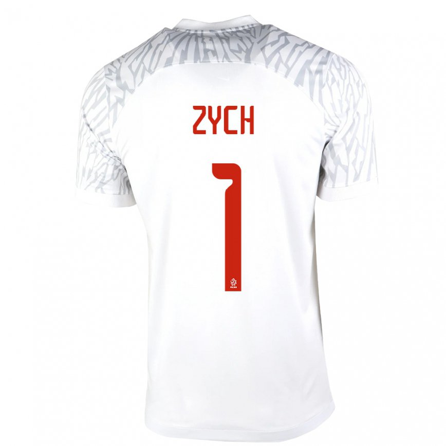 メンズポーランドオリヴィエ・ツィヒ#1白ホームシャツ22-24ジャージー