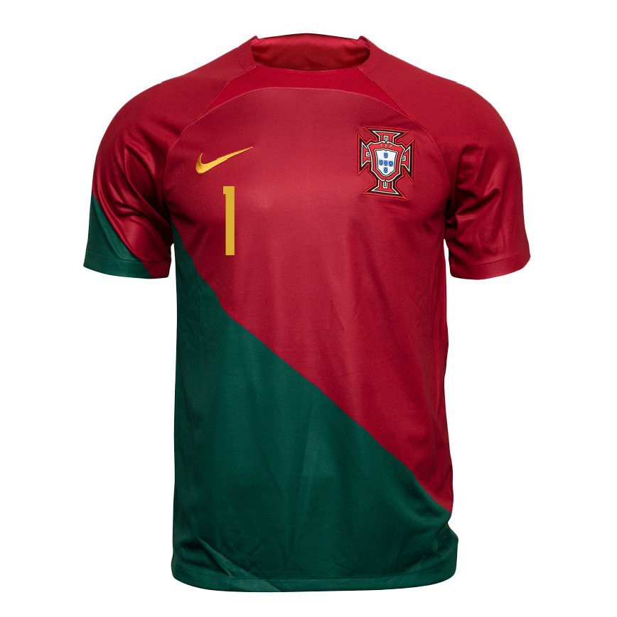 メンズポルトガルイネス・ペレイラ#1赤、緑ホームシャツ22-24ジャージー