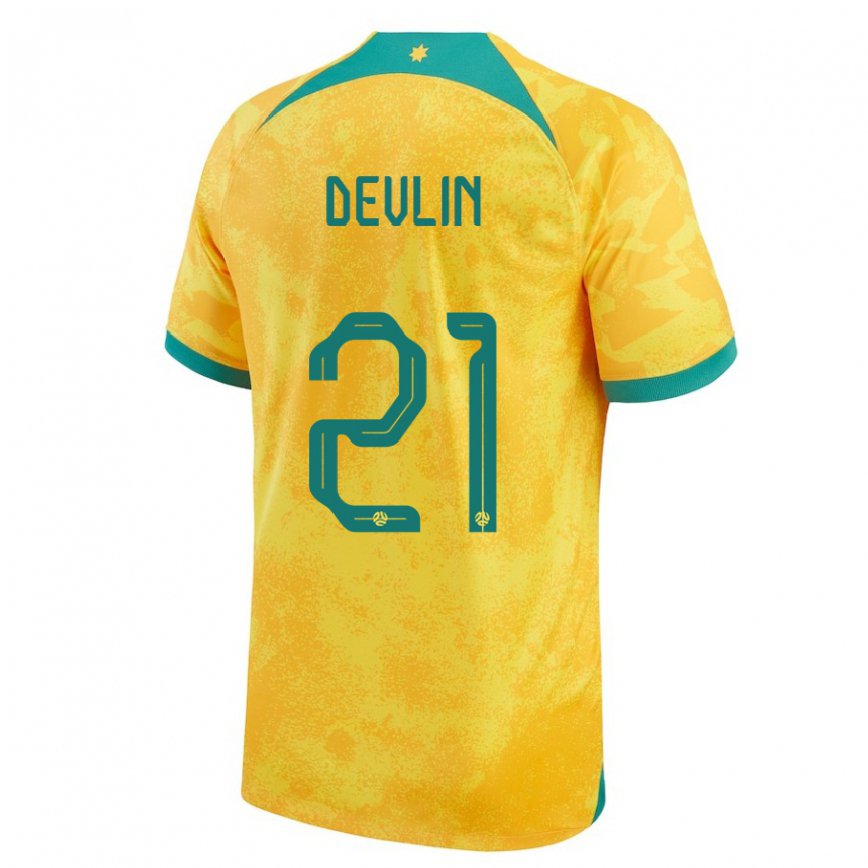 メンズオーストラリアキャメロン・デブリン#21ゴールデンホームシャツ22-24ジャージー