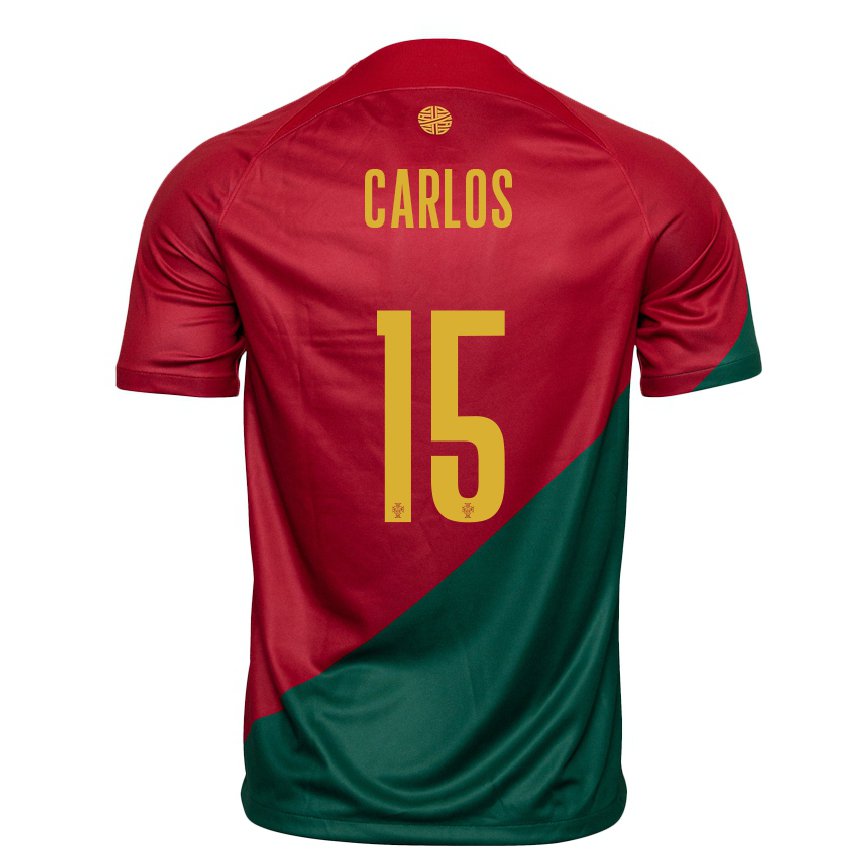 メンズポルトガルゼ・カルロス#15赤、緑ホームシャツ22-24ジャージー