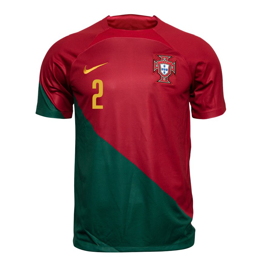 メンズポルトガルゴンサロ・ド・ラゴ・ポンテス・エステヴェス#2赤、緑ホームシャツ22-24ジャージー