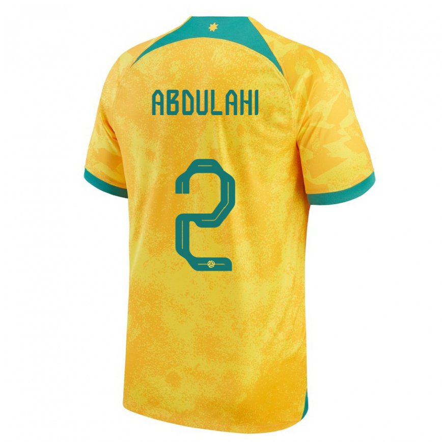 メンズオーストラリアイドラス・アブドゥラヒ#2ゴールデンホームシャツ22-24ジャージー
