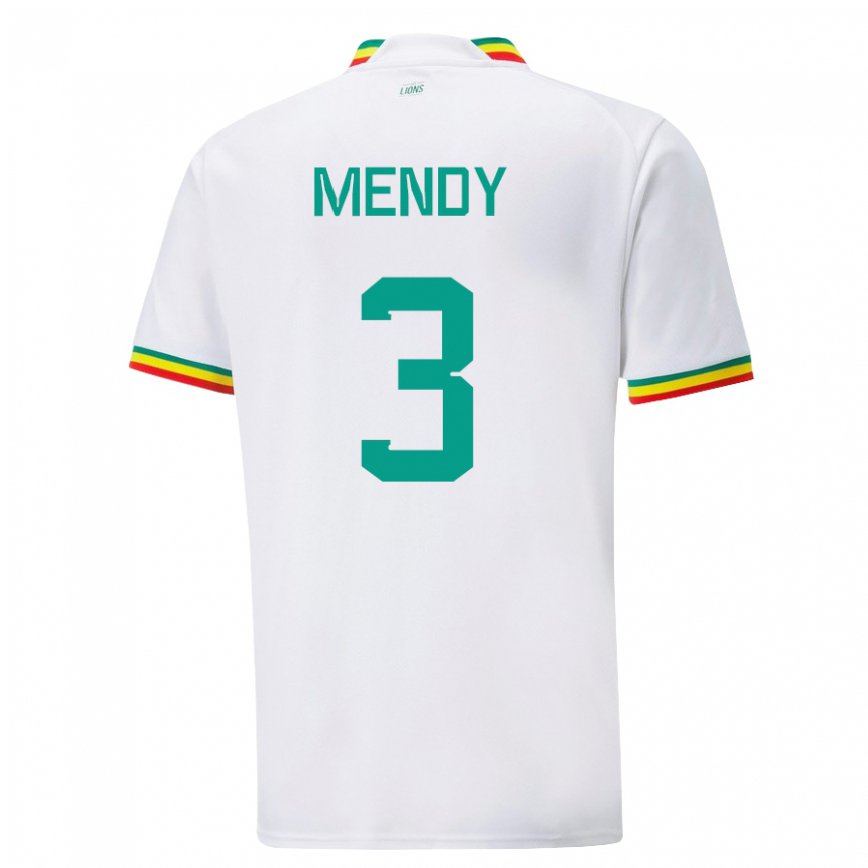 メンズセネガルフォルモーゼ・メンディ#3白ホームシャツ22-24ジャージー