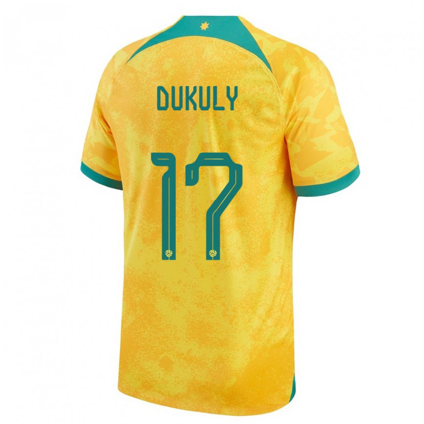 メンズオーストラリアヤヤ・ドゥクリー#17ゴールデンホームシャツ22-24ジャージー