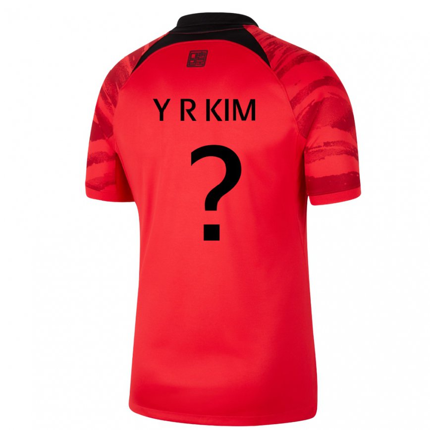 メンズ大韓民国キム・ユレ#0赤、黒ホームシャツ22-24ジャージー