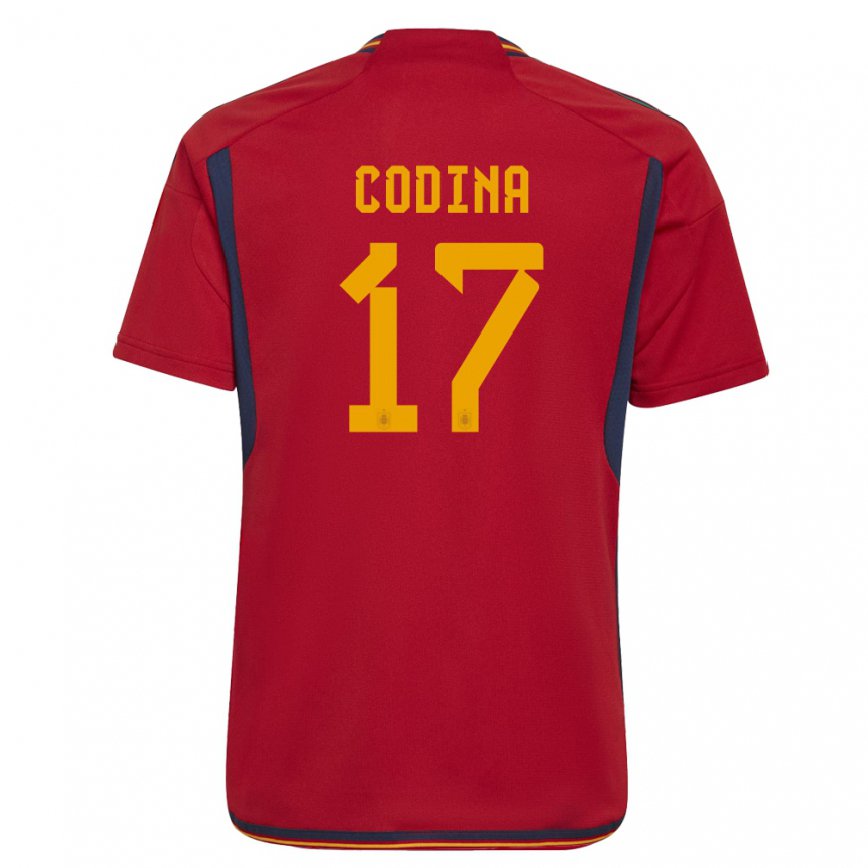 メンズスペインライア・コディーナ#17赤ホームシャツ22-24ジャージー