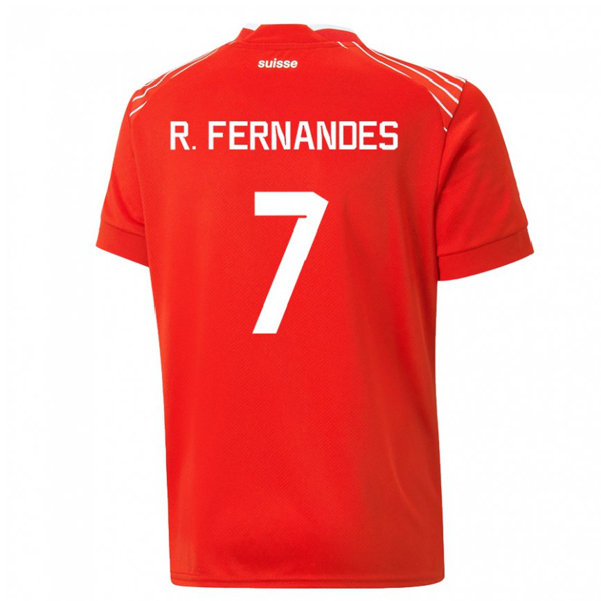 メンズスイスロナウド・ダンタス・フェルナンデス#7赤ホームシャツ22-24ジャージー