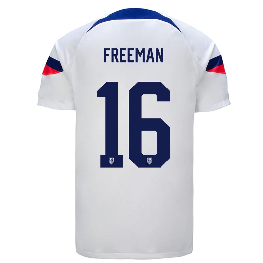 メンズアメリカ合衆国アレックス・フリーマン#16白ホームシャツ22-24ジャージー